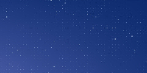 Abstract geometric background with squares. Blue pixel background with empty space. Vector illustration