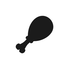 Scalable vector graphic of a fried chicken leg icon food illustration