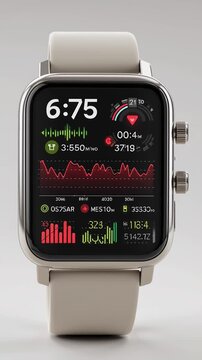 Modern Smartwatch: A cutting-edge smartwatch with a sleek design showcases its innovative display and user-friendly interface.