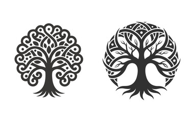 Intricate celtic tree of life vector art scalable illustration for design projects