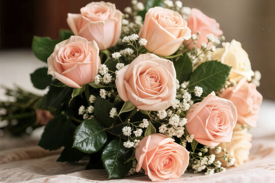 st. valentine's day gift bouquet roses vintage style soft focus concept ramo de rosas para san valent&iacute;n estilo vintage concepto de enfoque suave pour saint valentin styleg&uuml;l buketi gul buket