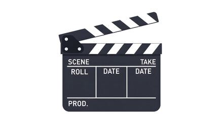 A clapperboard is a filmmaking device used to help synchronize audio and video recordings, commonly seen on film sets