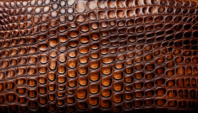 Crocodile Leather Texture Closeup Background