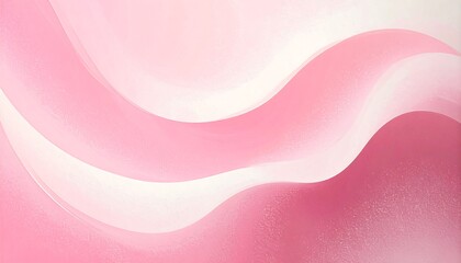 Soft, flowing pink and white abstract waves