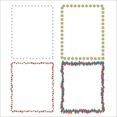 Set of page borders vector shape