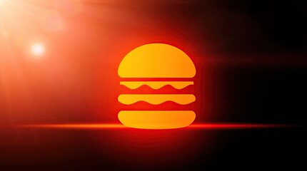 Illuminated Burger Icon.