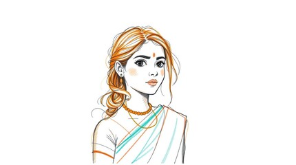 Indian Woman Portrait.