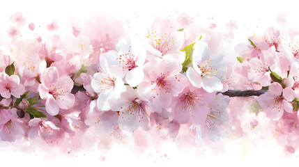 Obraz premium A watercolor painting of a pink flower bouquet with a white background