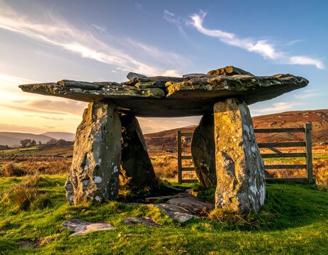 Ancient Stone Structure in a Landscape.