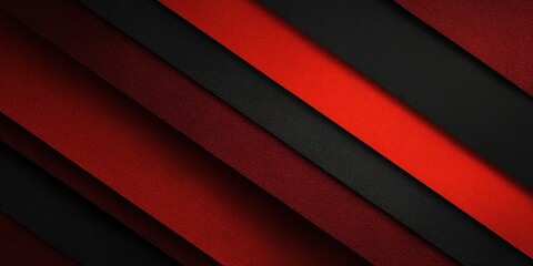Obraz premium Angled stripes of red and black. The diagonal arrangement of the colors creates a modern aesthetic