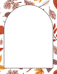 Harvest celebration poster template with decorative leaf wreath and central text area, printable event flyer design