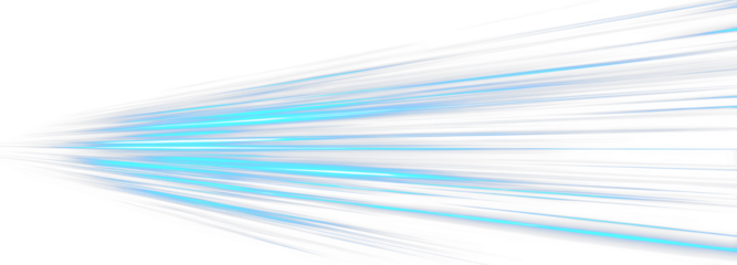 Light motion effect for banners. Blue lines. Speed ​​effect on blue background. Light, speed and motion lines on white background .PNG	
