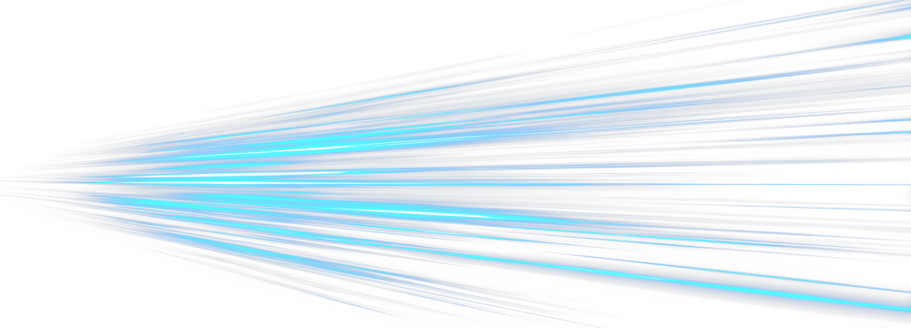 Light motion effect for banners. Blue lines. Speed ​​effect on blue background. Light, speed and motion lines on white background .PNG	