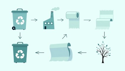 Recycling Paper Process.