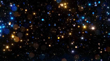 Abstract motion background shining colorfull particles. Shimmering Glittering Particles With Bokeh. Popular, modern, christmas, new year, holiday, wedding background, 2026. 4K loop video animation - Powered by Adobe