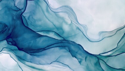 abstract teal watercolor flow with layered translucent waves and soft gradient texture evoking calm ocean energy and modern banner background for wallpaper or branding
