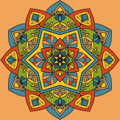 Mystical Mandala Sunburst Pattern for Spiritual and Bohemian Projects