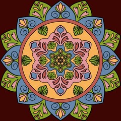 Sacred Geometry Mandala Circle for Meditation and Spiritual Balance