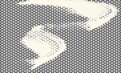 Fototapeta premium Hexagon Shapes Vector Abstract Geometric Technology Retrowave Sci-Fi Texture Isolated on Light Background. Halftone Hex Retro Simple Pattern. Eps10