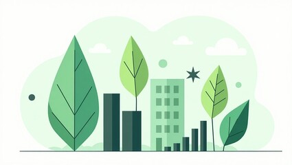 Sustainable Cityscape Illustration.