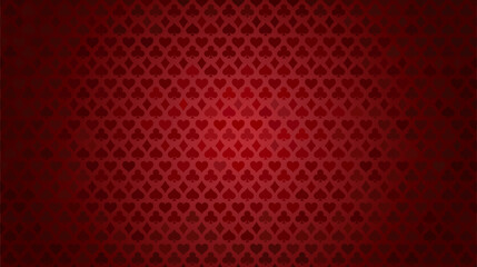 Colorful background with card suits. Picture spades, hearts, diamonds, clubs. Background for gambling, casino advertising. Vector background 10 eps..	