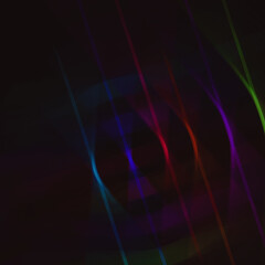 Colorful Light Streaks Across Dark Abstract Background for Nightlife and Art Photography