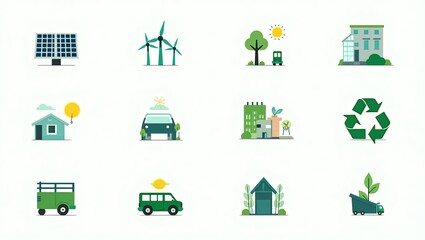 Sustainable Living Icons.