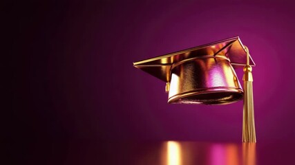 Graduation cap confetti background for celebration, education achievement congratulations. Academic study event with success concept for greeting card and flyer design - Powered by Adobe