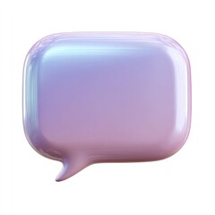 Smooth Purple Speech Bubble with Iridescent Highlights