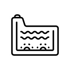 Hydro bathtub icon outline vector. Massage health, pool spa. Healthcare, skincare, wellness contour symbol. Vector isolated illustration.