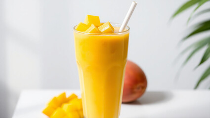 glass of mango juice