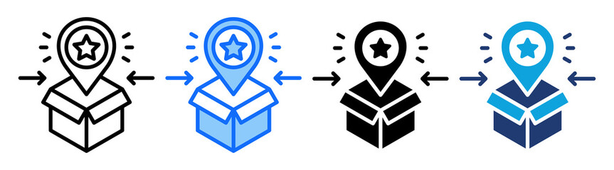 Brand Positioning icon Multi Style Vector Illustration