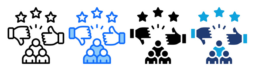 Customer Feedback icon Multi Style Vector Illustration