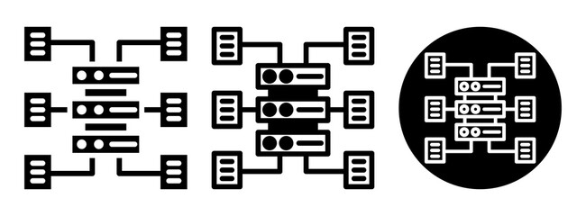 Data Modeling Icon Collection Glyph & Mixed Style