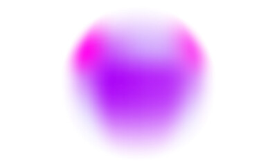 Purple color circle gradient noise gradation. Abstract violet pink colorful watercolor blur mesh shape on white background. Gradient aura, grain neon blob with noise effect vector illustration.