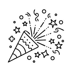 Line cute element set, vector illustration