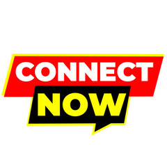 CONNECT NOW png, communication concept tag, digital link label, online network design, transparent art