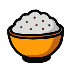 Rice Bowl Vector Icon