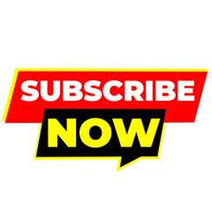 SUBSCRIBE NOW png, newsletter concept tag, content join label, modern marketing design, transparent art
