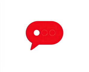 Fototapeta premium Red speech bubble icon