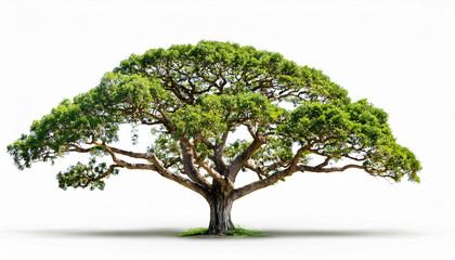 Isolated White Backdrop Featuring A Siamese Rosewood Tree