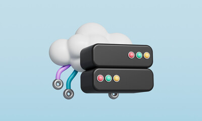 데이터 클라우드 서버 아이콘 Data Cloud Server Icon