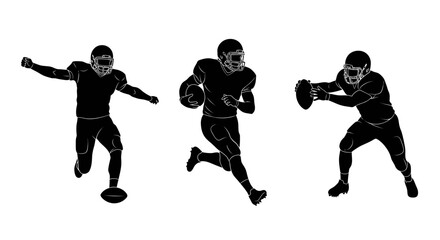 Dynamic American football players in action capturing the thrill of the game with powerful, athletic poses