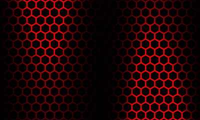 abstract hexagon dark red background