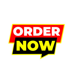 ORDER NOW png, online purchase tag, e-commerce sale label, transparent clean design, marketing art