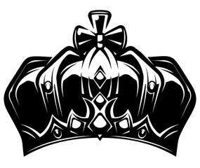Elegant royal crown illustration with ornamental details symbolizing monarchy luxury authority and historical regal heritage.