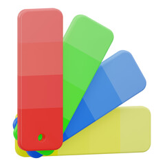 3D Color Palette Swatch Guide for Design and Branding