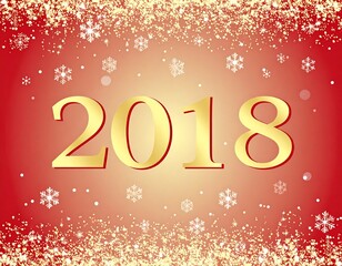 Happy New Year 2018 Festive Background.