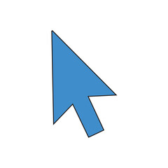 Computer cursor icon on transparent background.