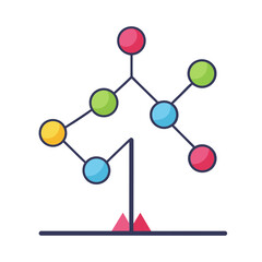 Financial Growth Chart Tree Vector Artwork Illustration
